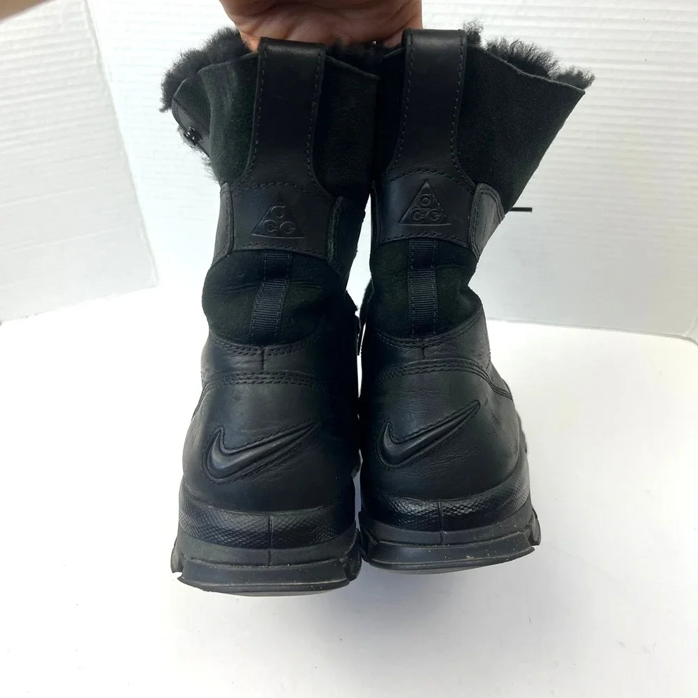 Nike ACG Air Nevist-9 Shearling Fur Lined Combat Boots Men 9 Tactical Streetwear